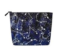 Glow in The Dark Printed Single-Layer Cosmetic Bag Faux Linen Material Large Capacity Coin Purse Travel and Business Trip Essential