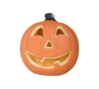 Glow In The Dark Pumpkin Halloween Night Light Plug In LED Decorative Indoor Ambient Lighting For Home Bedroom Kjw766 (Orange, 25cm)