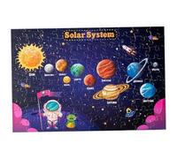 Glow in the Dark Puzzle 100 Pieces 20x14 Inch Solar System Space Puzzle Educational & Fine Motor Toddler Toys for Home, Preschool, Primary School