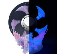 Glow in The Dark Rainbow Blue Pink Glow Rainbow PLA Filament 1.75mm High Intensity 3D Printer Filament, Toughness Enhanced PLA 3D Printing Filament 1kg (2.2lbs) Spool Neatly Wound Fit Most FDM Printer