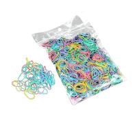 Glow in The Dark Rubber Band Bracelet Mega Pack with Fixing Clips for Craft and Activities 1000PCS (F, 15cm)