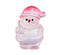 Glow in the Dark Santa Figurines, Mini Resin Christmas Ornaments, Tiny Little Santa Claus Figures for Home Decor, Tabletop Scenes, Mantel, Holiday Parties, and Diy Miniatures