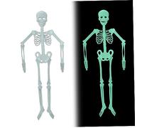 Glow in the Dark Skeleton 35.43 Inch Halloween Skeleton Life Size Hanging Luminous Skeleton Full Body Skeleton for Haunted House Halloween Decorations