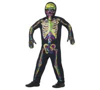 Glow in the Dark Skeleton Fancy Dress Halloween Costume Unisex - Age 12+