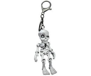 Glow In The Dark Skeleton Fidget Keychain 3D Printed Articulated | Joints Mini Skeleton Pendant With Key Ring And Lobster Clasp For Halloween Christmas Gift Desk Bag Car Keys