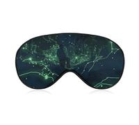 Glow in The Dark Sleep Mask Eye Mask Eye Masks for Sleep Sleep Masks for Women Men Travel Eye Mask Adjustable Sleeping Mask Sleep Mask Blackout Cute Sleep Mask