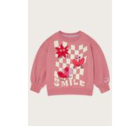 Glow In The Dark Smile Graphic Sweatshirt Monsoon Pink 11-12 Years