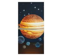 Glow in The Dark Solar System Planet Beach Towels Extra Large, Quick Dry Absorbent Multipurpose, Oversized Beach Towel, Sand Free Foldable Lightweight, Travel Towel, For Beach Pool Camping Travel Vaca