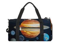 Glow in The Dark Solar System Planet Gym Bag for Men Women Water Resistant Duffle Bag Travel Lightweight Bag for Travel Sports, white, One Size