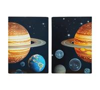 Glow in The Dark Solar System Planet Leather Passport Holder Covers Case Minimalist Passport Sleeve Travel Wallet Passport Book Holders for Women Men, style, 20.3x13.8cm