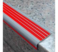 Glow-in-the-Dark Stair Nosing Edge Protector Self-Adhesive Vinyl Trim Waterproof Safety Strip for Kids & Adults Red 15m (49.2ft) Flexible Stair Edge Guard
