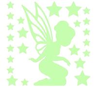 Glow in the Dark Star - Practical Wall Stickers | Removable Waterproof Stars Planet Ceiling Sticker | Fairy Tale Butterfly Wall Stickers for Girls Children Bedroom Living Room