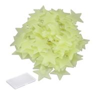 Glow in The Dark Star Stickers 100 Pack, 3D Luminous Star Wall Stickers Create a Realistic Starry Sky, DIY Fluorescent Adhesive Stickers Wall Decals for Ceiling Walls Bedroom Living Room Decoration
