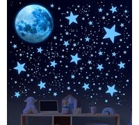 Glow in The Dark Stars and Moon Wall Decals for Ceiling,Kids Wall Decors