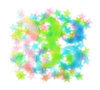 Glow in The Dark Stars and Moons 206 Pcs, 3D Glow in The Dark Stickers Stars Ceiling Adhesive Luminous Decals DIY Kids Wall Stickers for Children Grils Bedroom Nursery Room Playroom