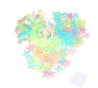 Glow in The Dark Stars and Moons 303 PCS, Luminous Wall Stickers, Glow in The Dark Stickers,Realistic Starry Sky Ceiling Decor for Bedroom, Kids Room Decor with Adhesive, 3 Sizes and 3 Coloured Moons