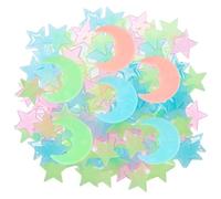 Glow in The Dark Stars and Moons, The Dark Stars Wall Decals Set, 3D Glowing Star & Moon Wall Sticker Set, 200 Colourful Ceiling Stickers for Boys and Girls, Room Decor