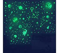 Glow in The Dark Stars and Planets Stickers 849Pcs Luminous Dots Stars and Solar System Wall Stickers for Ceiling Space Stickers Wall Decorations for Bedrooms Kids Wallpaper