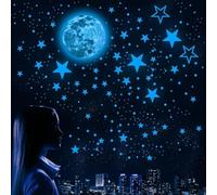 Glow In The Dark Stars Moon Planet Space Wall Stickers Decal Set for Kids Nursery Ceiling Wall Decoration
