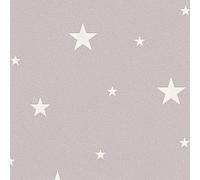 Glow In The Dark Stars Textured Wallpaper AS Creation Taupe One Size