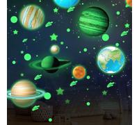 Glow in The Dark Stars Wall Stickers, 9 Planets+435 Luminous Stars Wall Stickers, Fluorescent Glowing Star Sticker, Adhesive Stickers Ceiling for Kids Bedroom Nursery Living Room Decoration