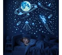 Glow in The Dark Stickers 1199pcs - Luminous Stars, Moon, Rocket 、 Planets Wall | Ceiling Stickers, Brighter | Longer Glow for Kids Boys Girls Bedroom Living Room Decoration