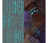 Glow In The Dark Stickers for Kids - Waterproof Star Makeup Stickers - Cosmetics Supplies for Birthday Wedding Beach Carnival Pool Hand Adults Party Cosplay Sports Events