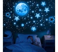 Glow in The Dark Stickers Luminous Dots Stars and Moon DIY Wall Stickers for Ceiling Or Wall Decoration Wall Stickers for Kids Room Nursery Bedroom Living Room Decor (1109 PCS)