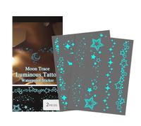 Glow in The Dark Stickers | Waterproof Body Glitter Temporary Makeup - Gentle Cosmetic Patches Long Lasting Design for Women Arms Shoulders Ankles Parties Stage Performance