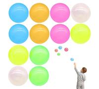 Glow in the Dark Sticky Ball | Glow Ceiling Balls Sensory Toys 12 Piece,Toys Stress Relief Squeeze for Kids Adults Teens Girl Birthday Beach Party Outdoor Fun