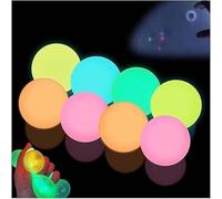 Glow in The Dark Sticky Balls That Stick to The Ceiling,Glowing Sticky Balls,Glow in The Dark Stress Ceiling Balls,Night Stress Balls,Stress Relief Squishy Ball Toys for Kid and Adults Stress (8 Pcs)