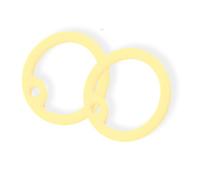 Glow in The Dark Tactical Rubber Dog tag SILENCERS u.s. Military Army Airsoft gi id - Stop clanking (Yellow Glow 10-Pack)