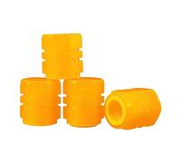 Glow In The Dark Tire Caps 4PCS Universal Car Accessories LED Light Emitting Nozzle Covers for Night Decoration 4PCS (Yellow, One Size)