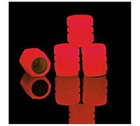 Glow in The Dark Tire Valve Caps, 4 pcs/Pack, Luminous/Fluorescent/Glow in the dark, Car Tyre Valve Caps/Stem Dust Covers, for Car Tires, Universal Car Accessories for Car,Bike,SUV (4PCS Red)