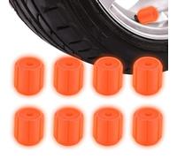 Glow In The Dark Tire Valve Caps | 8 Piece 0.8cm Vehicle Decoration - Fluorescent Wheel Valve Stem Caps - for Motorcycles Car SUVs Bicycles Motorbikes, Night Driving