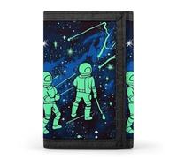 Glow In The Dark Trifold Wallet Credit Card Purse Portable Outdoor Sports Wallets Pocket Coin Wallet with Id Window for Men Women, style, One Size