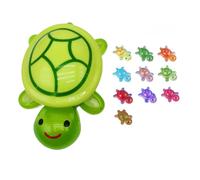 Glow-in-the-Dark Turtle Storage Box with 10pcs Mini Resin Turtles Luminescent Turtle Box Adorable Home Decor Cute Cartoon Storage Resin Crafts Illuminating Figurines (Green)