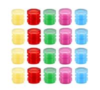 Glow in the Dark Tyre Valve Caps - Pack of 20 Fluorescent Protective Caps for Tyre Valves, Airtight Valve Covers for Bicycle, Motorcycle, Offroad, Racing, City Traffic, Mountain Bike