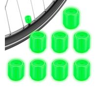 Glow In The Dark Valve Stem Caps, 8 Piece 0.8cm Fluorescent Car Tyre Valve Caps, Enhanced Night Visibility, Vehicle Decoration, Dust Cap For Trucks Cars Motorcycles Bicycles Night Driving