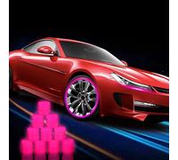 Glow In The Dark Valve Stem Caps, Fluorescent Tire Valve Caps, For All Cars, Bikes, Suv, Motorcycles (Pink*8Pcs)