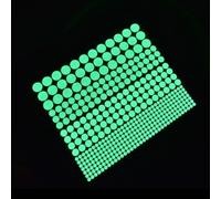 Glow in The Dark Wall Decals - 407 Pcs Removable Stickers with Self-Adhesive Dots for Bedroom and Living Room Decor
