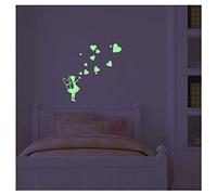 Glow in The Dark Wall Sticker - Fairy with Floating Hearts - 25 x 20cm