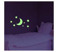 Glow in The Dark Wall Sticker Moon and Stars - 45 x 45cm
