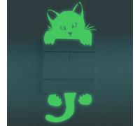Glow In The Dark Walplus Wall Sticker Glowing Cat Decals Art Diy Cute Kids Room Glow In Dark Stickers Stock Clearance