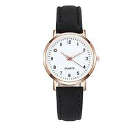 Glow in The Dark Watches Women Luminous Watch Belt Scale Dotted Little Watch Watch Frosted Point With Roman Women Watch Digital Scale Watch Talking Wrist Watch (Black-C, One Size)