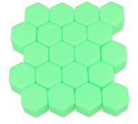 Glow-in-the-dark Wheel Lug Nut Covers 20pcs 17mm Silicone | Light Green Finish, Easy Install and Removal, Protects Tire Screws, One Set for Wheel Hub Use