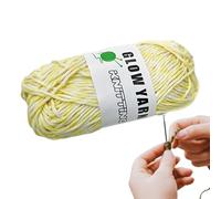 Glow in the Dark Wool Yarn Ball of Glow in the Dark Yarn for Crochet and Knitting, Luminous Yarn Polyester Crochet Yarn for Art Crafts (57.9 yards/50g)
