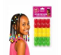Glow in the Dark XL Pony Beads Bracelet Set - Multicolour Plastic Barrel Beads for Bracelets, Necklaces, Hair Braids, Keychains & Jewellery Making (Rasta)