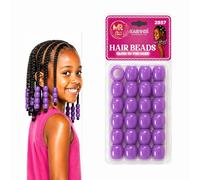 Glow in the Dark XL Pony Beads Bracelet Set - Multicolour Plastic Barrel Beads for Bracelets, Necklaces, Hair Braids, Keychains & Jewellery Making (Purple)