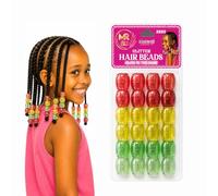 Glow in the Dark XL Pony Beads Bracelet Set - Multicolour Plastic Barrel Beads for Bracelets, Necklaces, Hair Braids, Keychains & Jewellery Making (Clear_Rasta)